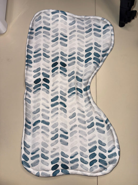 Blue Brush Strokes Burp Cloth