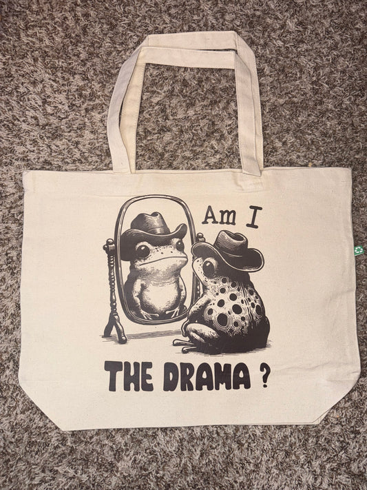Am I the Drama - Recycled Canvas Tote Bag