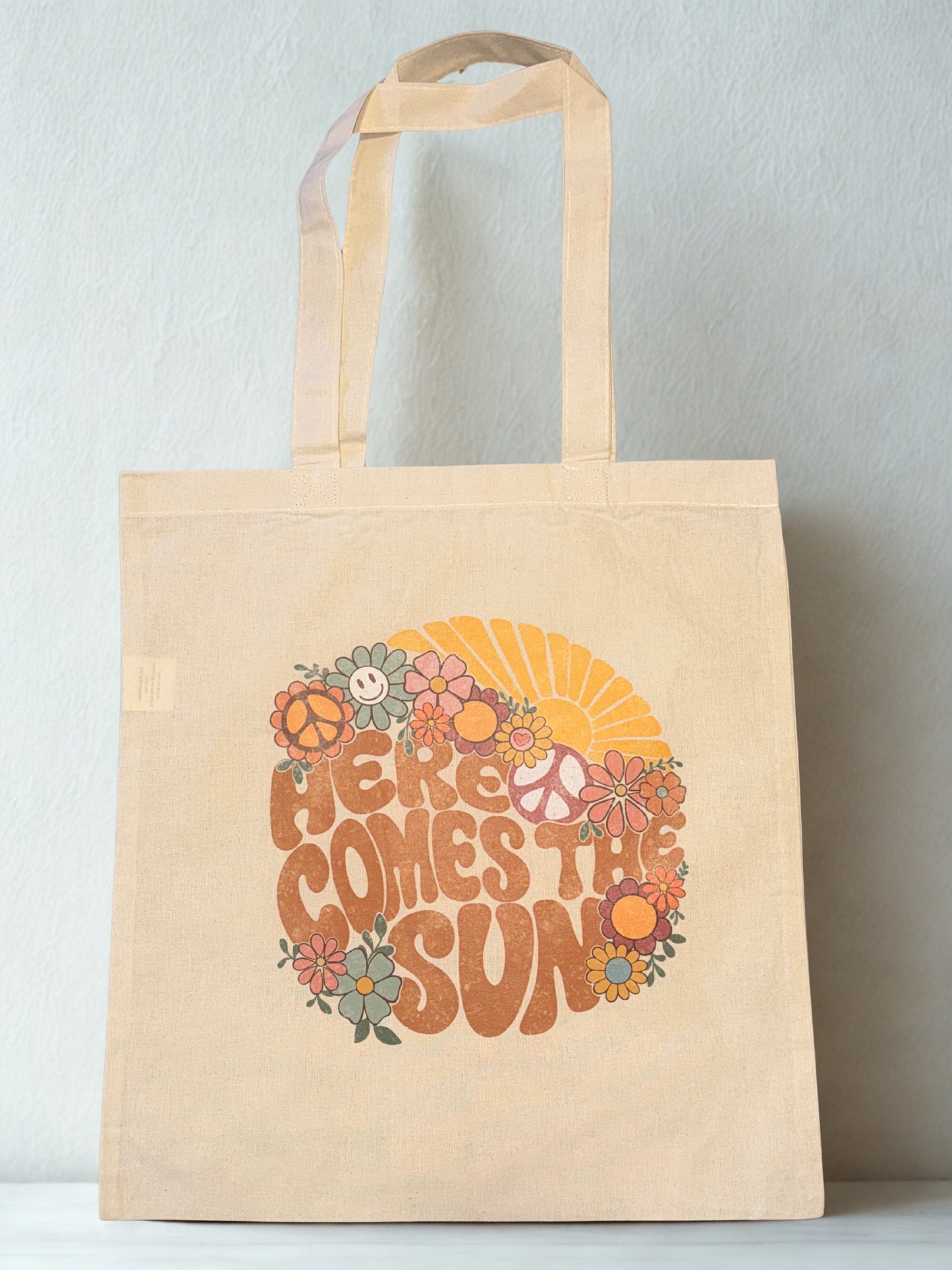 Here Comes The Sun - Natural Cotton Canvas Tote Bag
