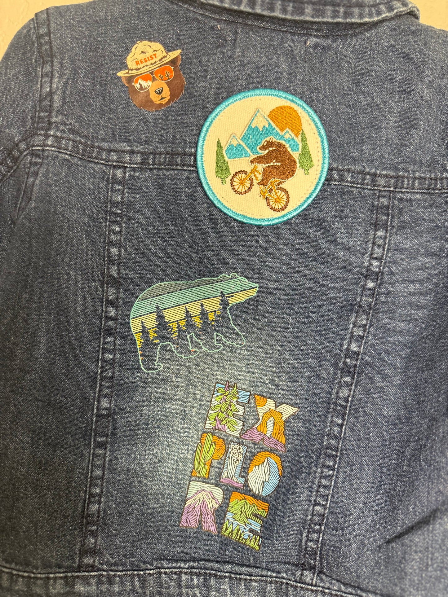 Explorer Denim Patch Jacket - Upcycled - 3T