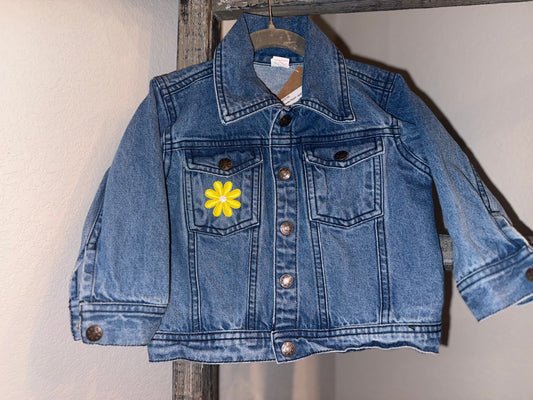 Daisy Denim Patch Jacket - Size 2T